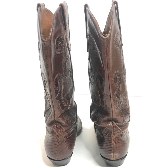 NINE WEST Vintage Cowboy Leather Boots 7.5 - Picture 6 of 13